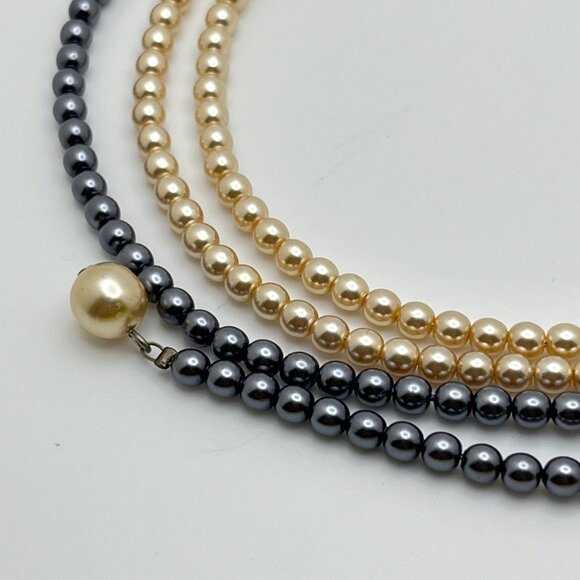 Elegant Faux Pearl Bead Strand Multi Color String No Clasp 46 Inch Garland - Picture 5 of 6